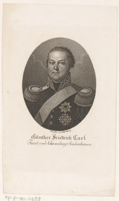 Portret van Günther Friedrich Karl II. van Schwarzburg-Sondershausen