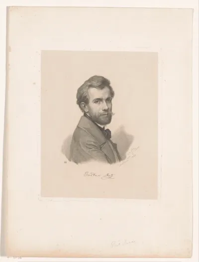 Portret van Gustav Ferdinand Metz