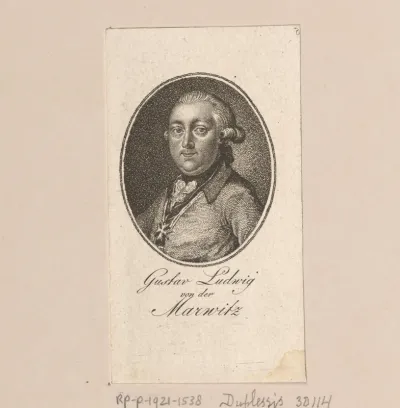 Portret van Gustav Ludwig von der Marwitz