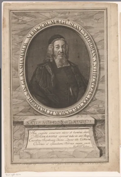 Portret van Gustavus Herdman op 75-jarige leeftijd