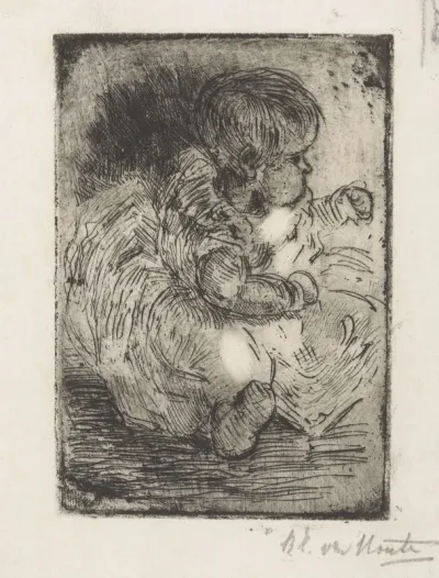 Portret van H.W. Mouton als baby