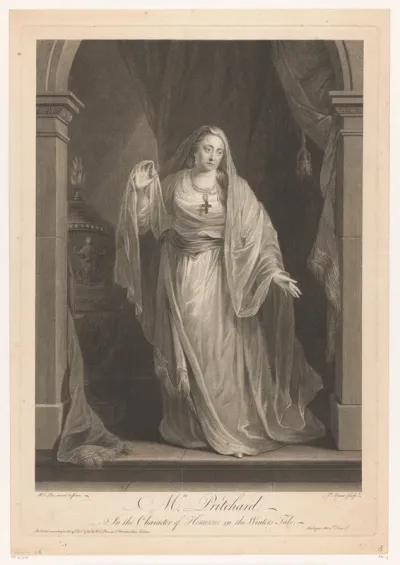 Portret van Hannah Pritchard als Hermione in 'The Winters Tale'