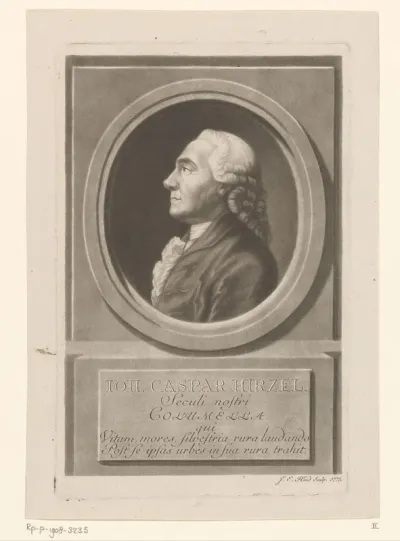 Portret van Hans Caspar Hirzel