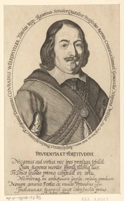 Portret van Hans Conrad Werdmüller op 47-jarige leeftijd