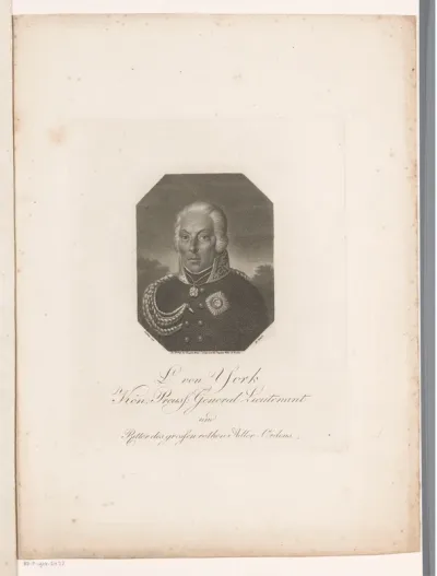 Portret van Hans David Ludwig Yorck