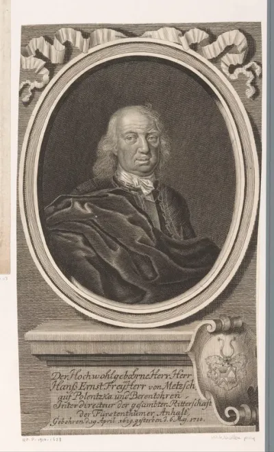 Portret van Hans Ernst, Freiherr von Metzsch
