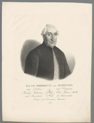 Portret van Hans Friedrich von Schöning