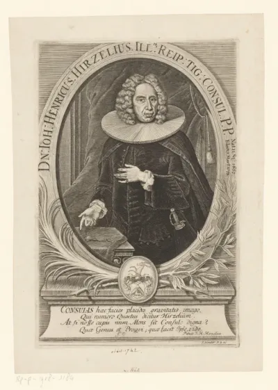 Portret van Hans Heinrich Hirzel