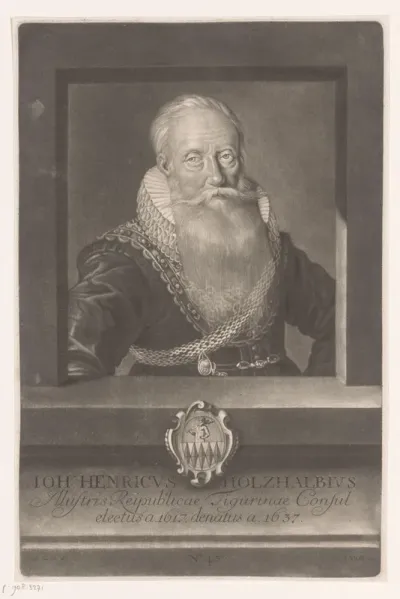 Portret van Hans Heinrich Holzhalb