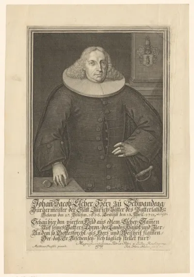 Portret van Hans Jacob Escher