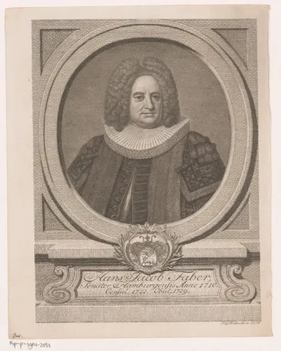 Portret van Hans Johann Jakob Faber