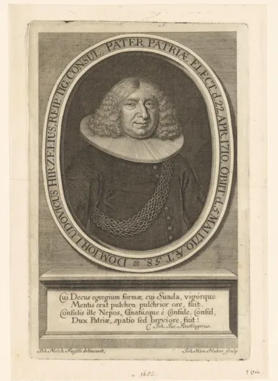 Portret van Hans Ludwig Hirzel