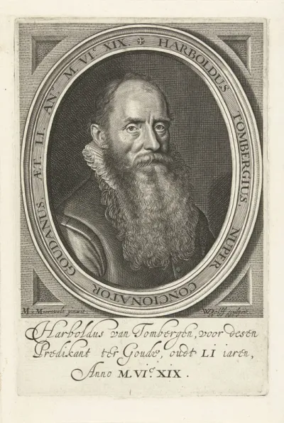 Portret van Harboldus Tombergius op 51-jarige leeftijd