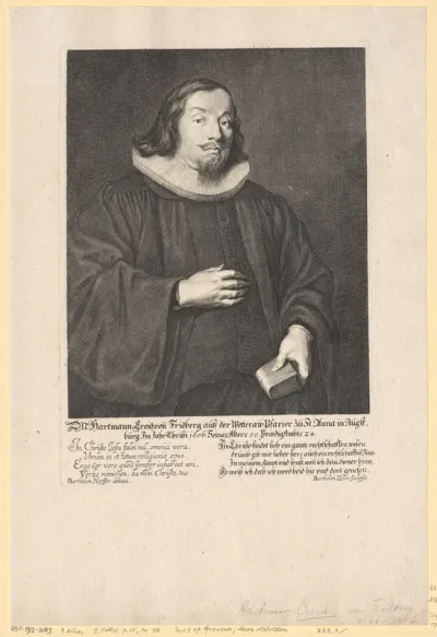 Portret van Hartmann Creide op 50-jarige leeftijd