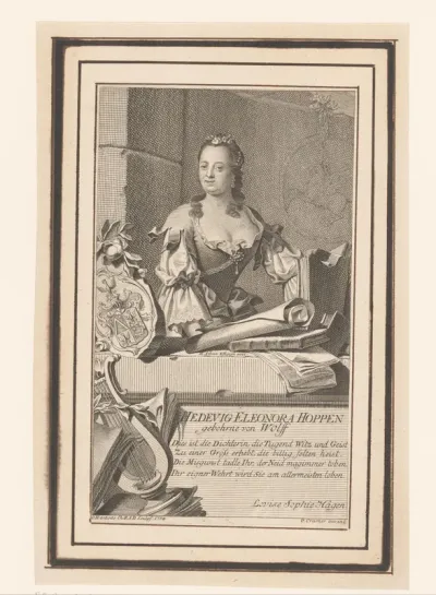 Portret van Hedwig Eleonora Hoppe