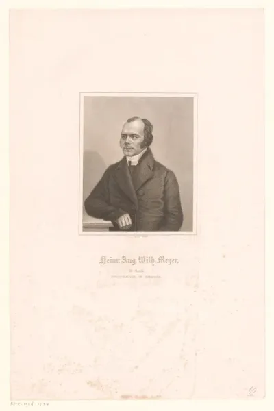 Portret van Heinrich August Wilhelm Meyer