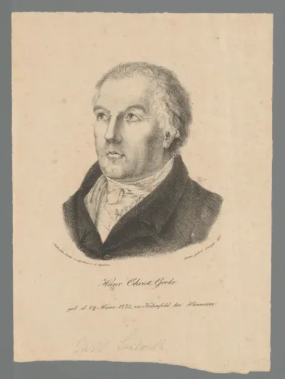 Portret van Heinrich Christian Gerke