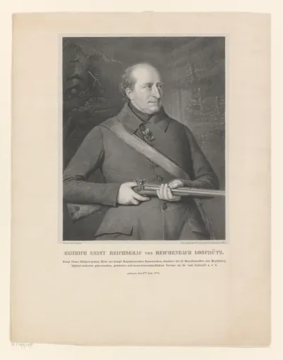 Portret van Heinrich Ernst von Reichenbach Goschütz