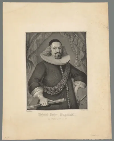 Portret van Heinrich Escher I