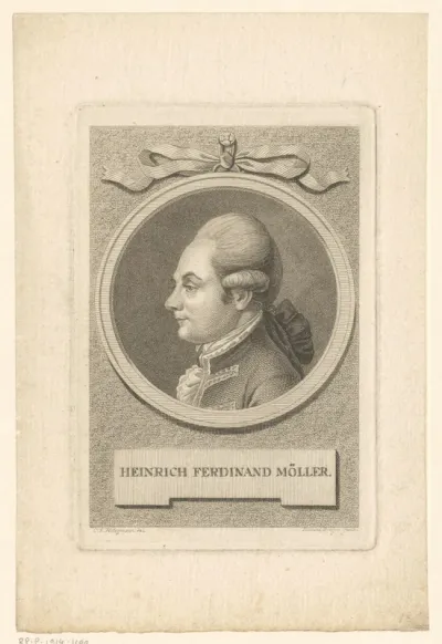 Portret van Heinrich Ferdinand Möller