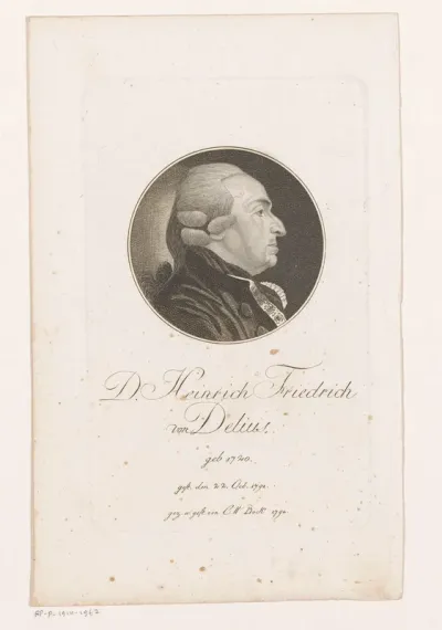 Portret van Heinrich Friedrich von Delius