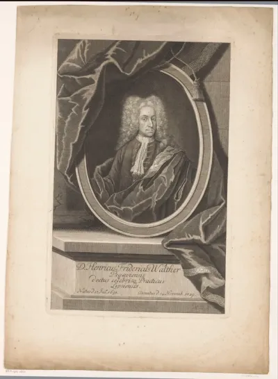 Portret van Heinrich Friedrich Walther