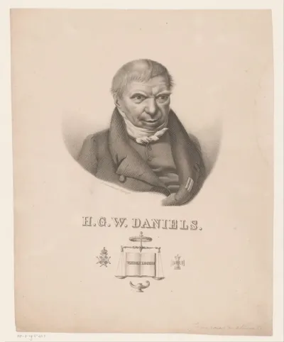 Portret van Heinrich Gottfried Wilhelm Daniels