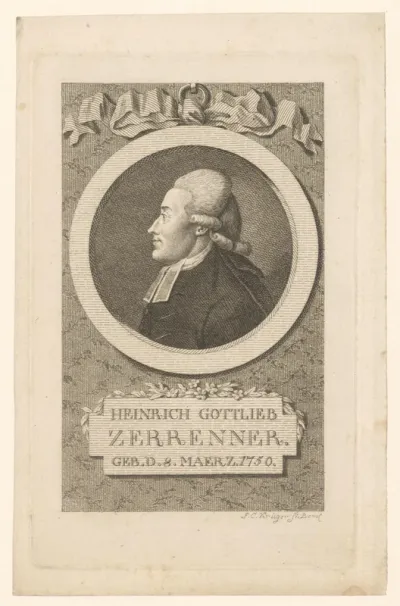 Portret van Heinrich Gottlieb Zerrenner