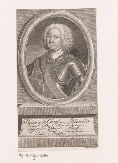 Portret van Heinrich Graf von Podewils
