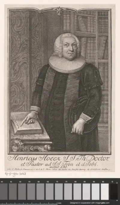 Portret van Heinrich Hoeck op 61-jarige leeftijd