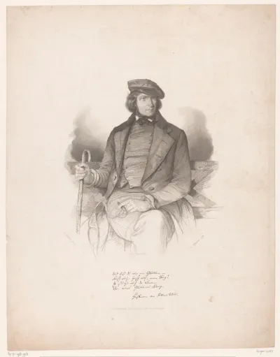 Portret van Heinrich Hoffmann von Fallersleben
