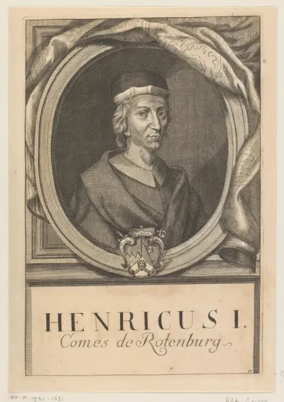 Portret van Heinrich I von Rothenburg, bisschop van Würzburg