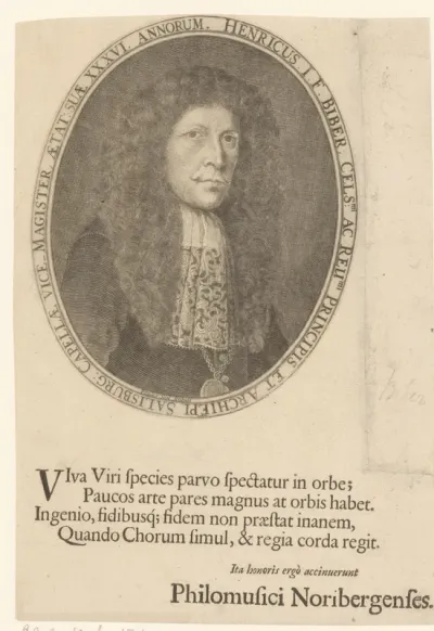Portret van Heinrich Ignaz Franz Biber