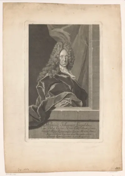 Portret van Heinrich Johann Leupold