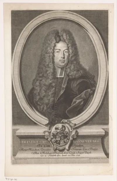 Portret van Heinrich Johann Plato