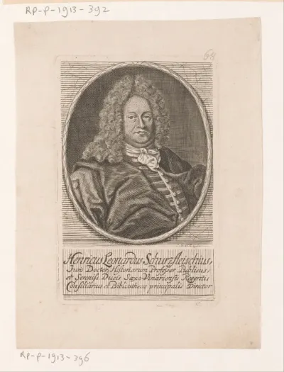 Portret van Heinrich Leonhard Schurtzfleisch