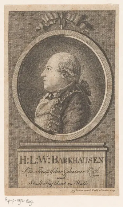 Portret van Heinrich Ludwig Wilibald Barckhausen