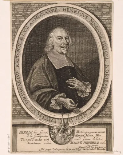 Portret van Heinrich Magnus Heigel op 65-jarige leeftijd