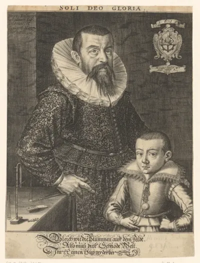 Portret van Heinrich Müller op 47-jarige leeftijd met zijn achtjarige zoon