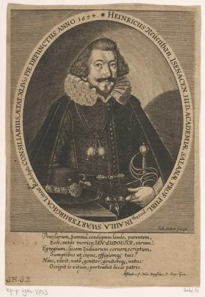 Portret van Heinrich Neuenhan op 44-jarige leeftijd