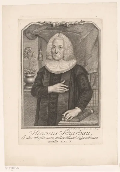 Portret van Heinrich Scharbau op 68-jarige leeftijd