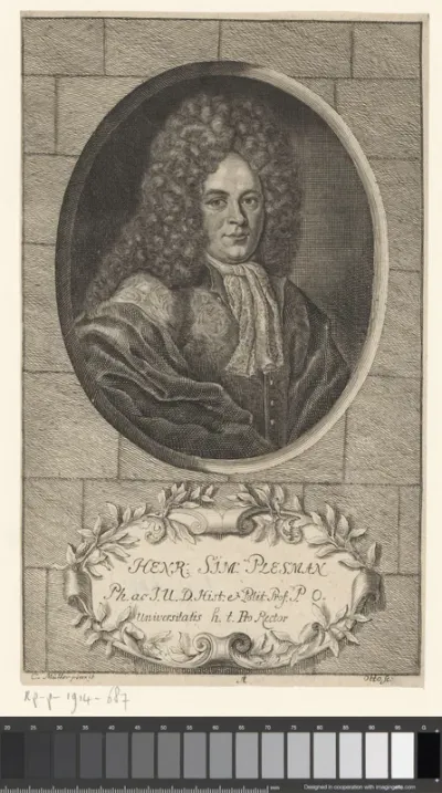 Portret van Heinrich Simon Plesmann