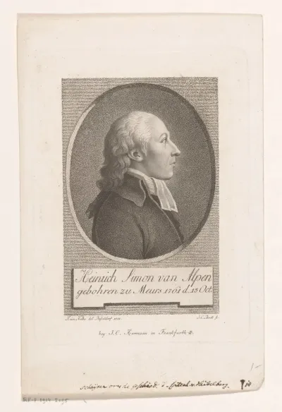 Portret van Heinrich Simon van Alpen