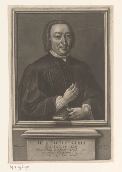 Portret van Heinrich Stähelin