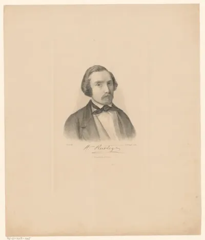 Portret van Heinrich von Rustige