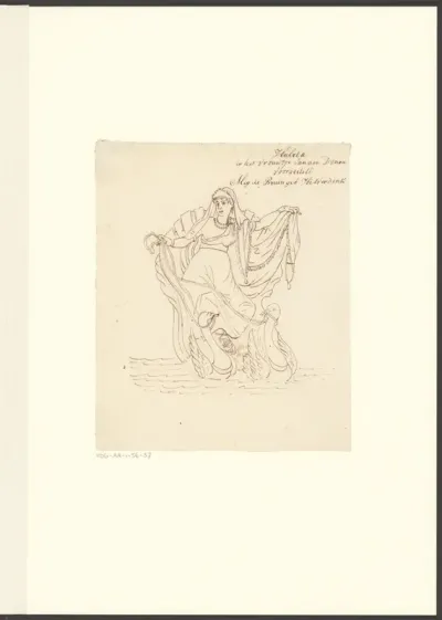 Portret van Helena Judith Hilverdink als Hulda in het toneelstuk Het vrouwtje van den Donau