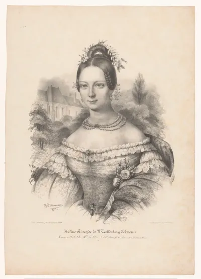 Portret van Hélène de Mecklenburg Schwerin