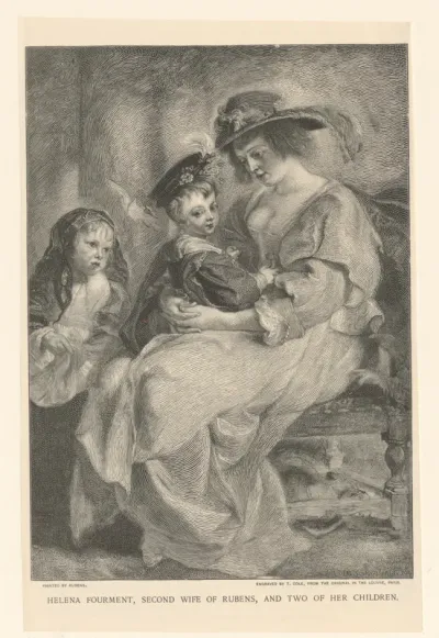 Portret van Hélène Fourment en haar twee kinderen