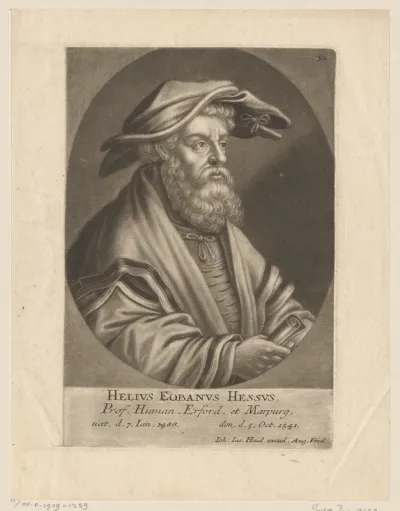 Portret van Helius Eobanus Hessus