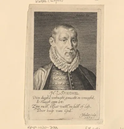Portret van Hendrick Laurensz. Spieghel op 30-jarige leeftijd
